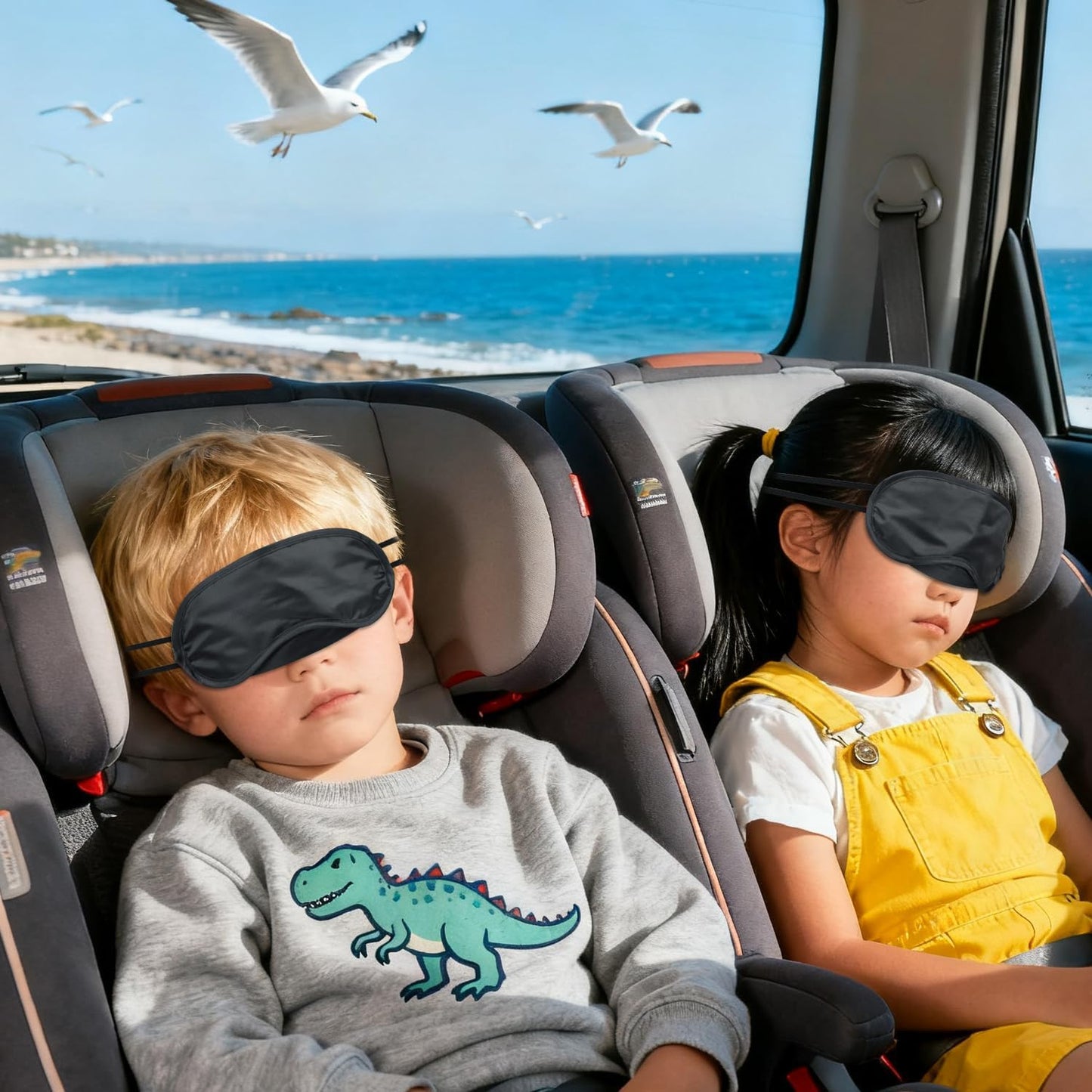 5 Pcs Sleep Mask, Eye Masks for Sleep, with Nose Pad and Elastic Strap for Blind Folds, for Adult Play, Travel Eye Mask, Sleeping, Team Building (Colorful, Medium(3.35x 7.28inch))