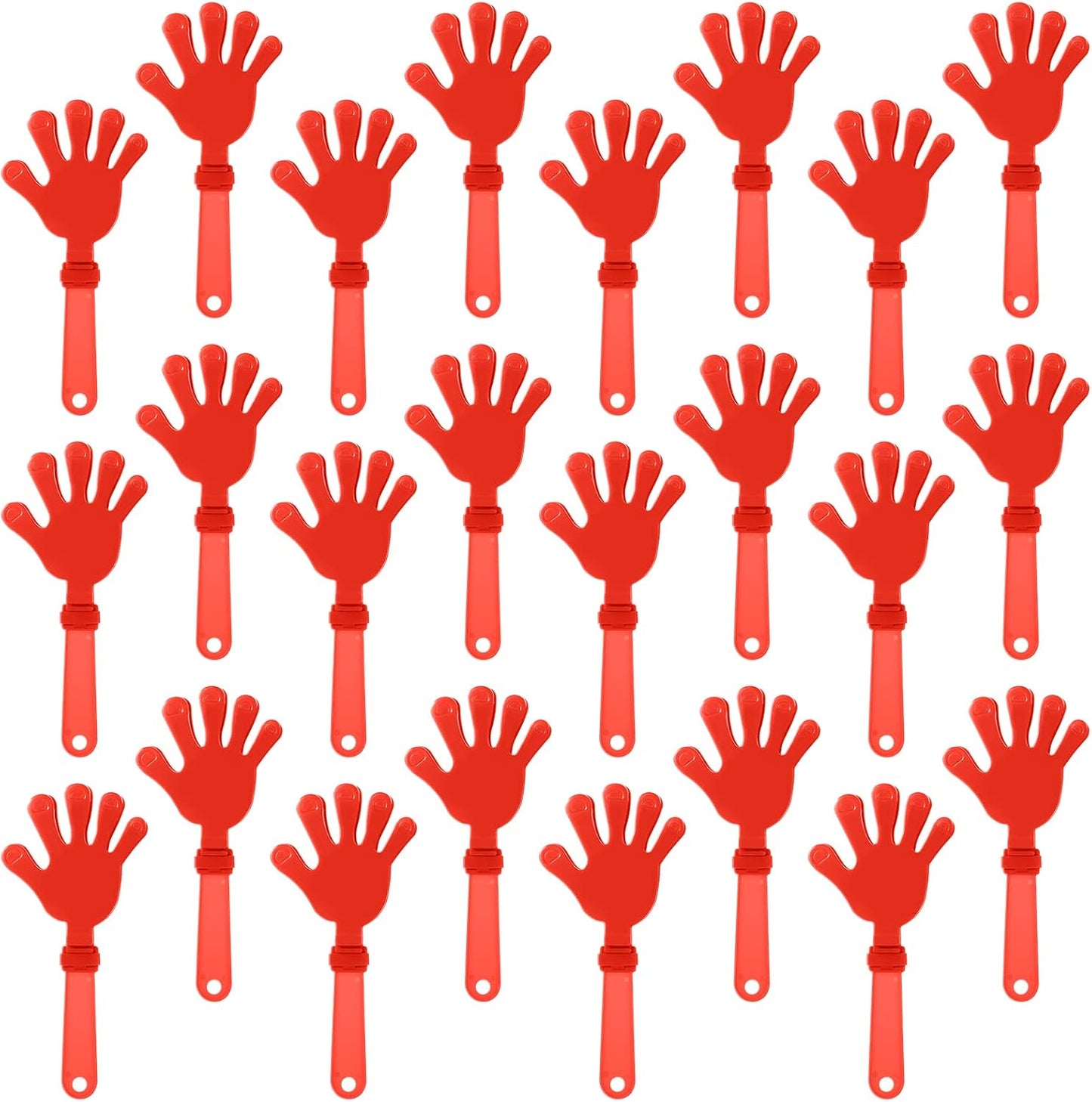 24 Pcs Orange Hand Clappers 7.5 Inch Clappers Noisemakers Noise Makers Party Favors Plastic Party Clapper for Sporting Events Cheers Ball Dance Basketball Football Noisemakers（Orange）