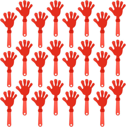 24 Pcs Orange Hand Clappers 7.5 Inch Clappers Noisemakers Noise Makers Party Favors Plastic Party Clapper for Sporting Events Cheers Ball Dance Basketball Football Noisemakers（Orange）