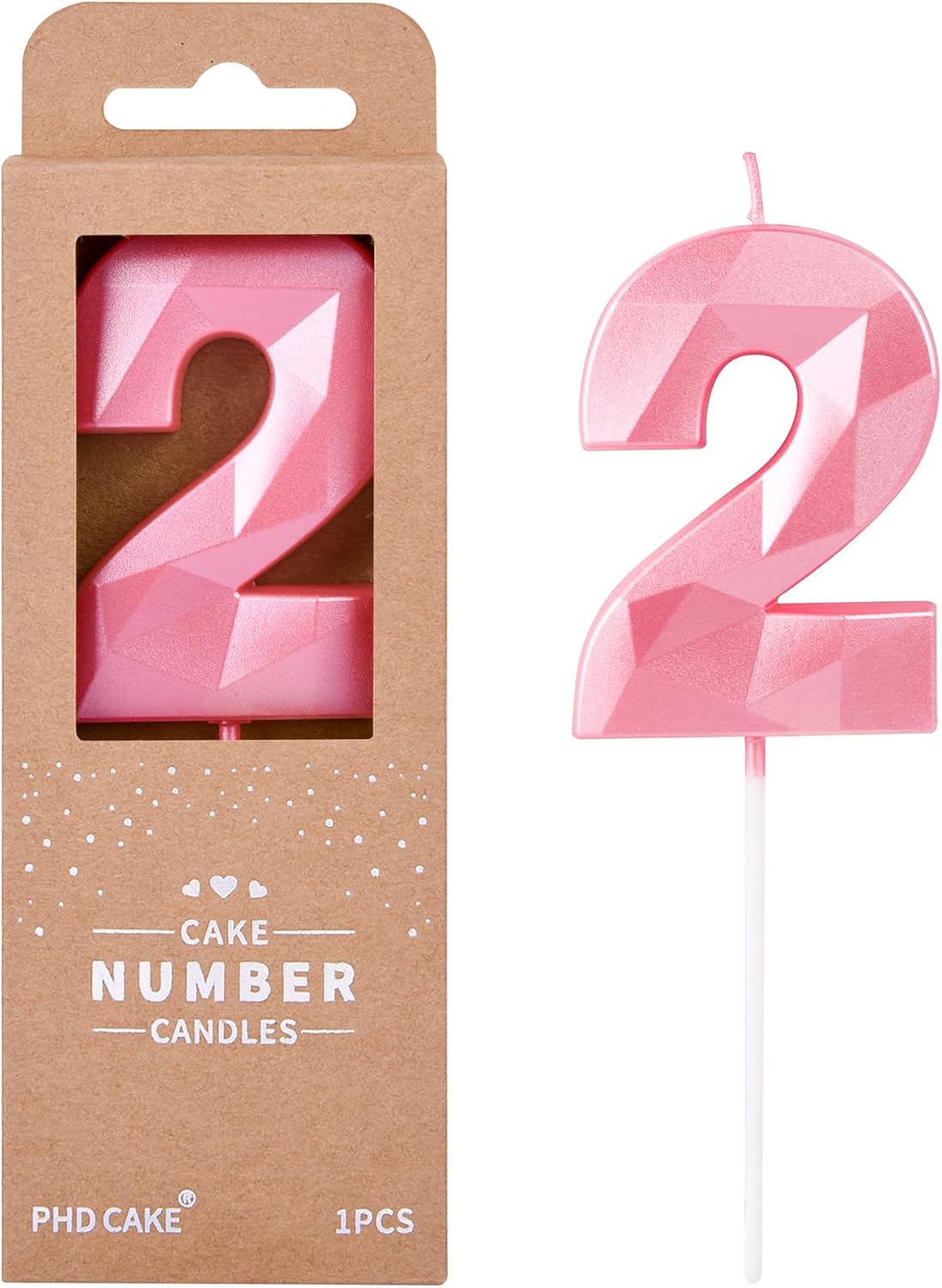 PHD CAKE 2.76 Inch Crystal Black 9 Number Birthday Candles, Black Number Candles, Cake Number Candles, Party Celebration