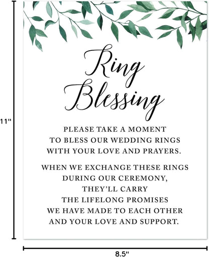 Andaz Press Wedding Party Signs, Natural Greenery Green Leaves, 8.5x11-inch, Bridal Shower Scavenger Hunt, 1-Pack - Colors B