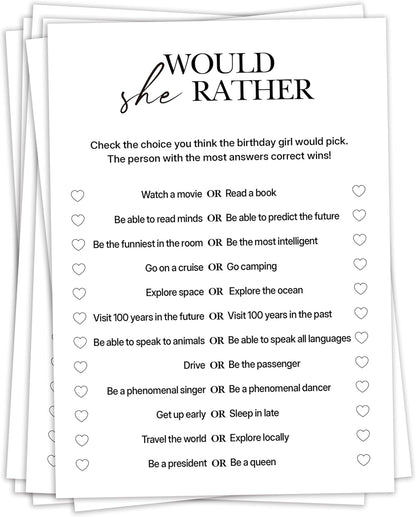 Birthday Party Games, My Favorite Memory, 25 Pcs Card Set for Guests, Fun Birthday Game for Teen Adults – A06