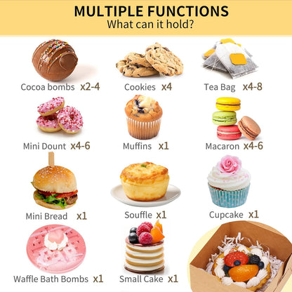Moretoes 120pcs White Bakery Boxes, 4x4x2.5 Inch Cookie Boxes with Window for Small Cake, Treats, Donuts, Candy