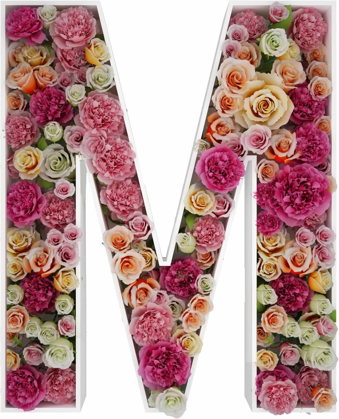 JW Passion - Premium Quality Made 3FT Tall Mosaic Balloon Frame Big Marquee Light Up Letters DIY Kit for Birthday Party Wedding Backdrop Decor Letter A Pre-Cut Foam Board