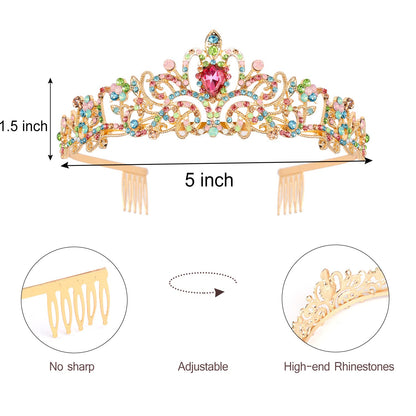 Princess Birthday Tiara - Happy Crown for Girls & Women, Decorative Accessory