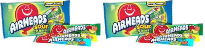 Airheads Full-Size Candy Bars, Taffy Candy Bulk Variety Pack, Individually Wrapped, Six Assorted Fruit Flavors Artificially Flavored, 60 Count Box