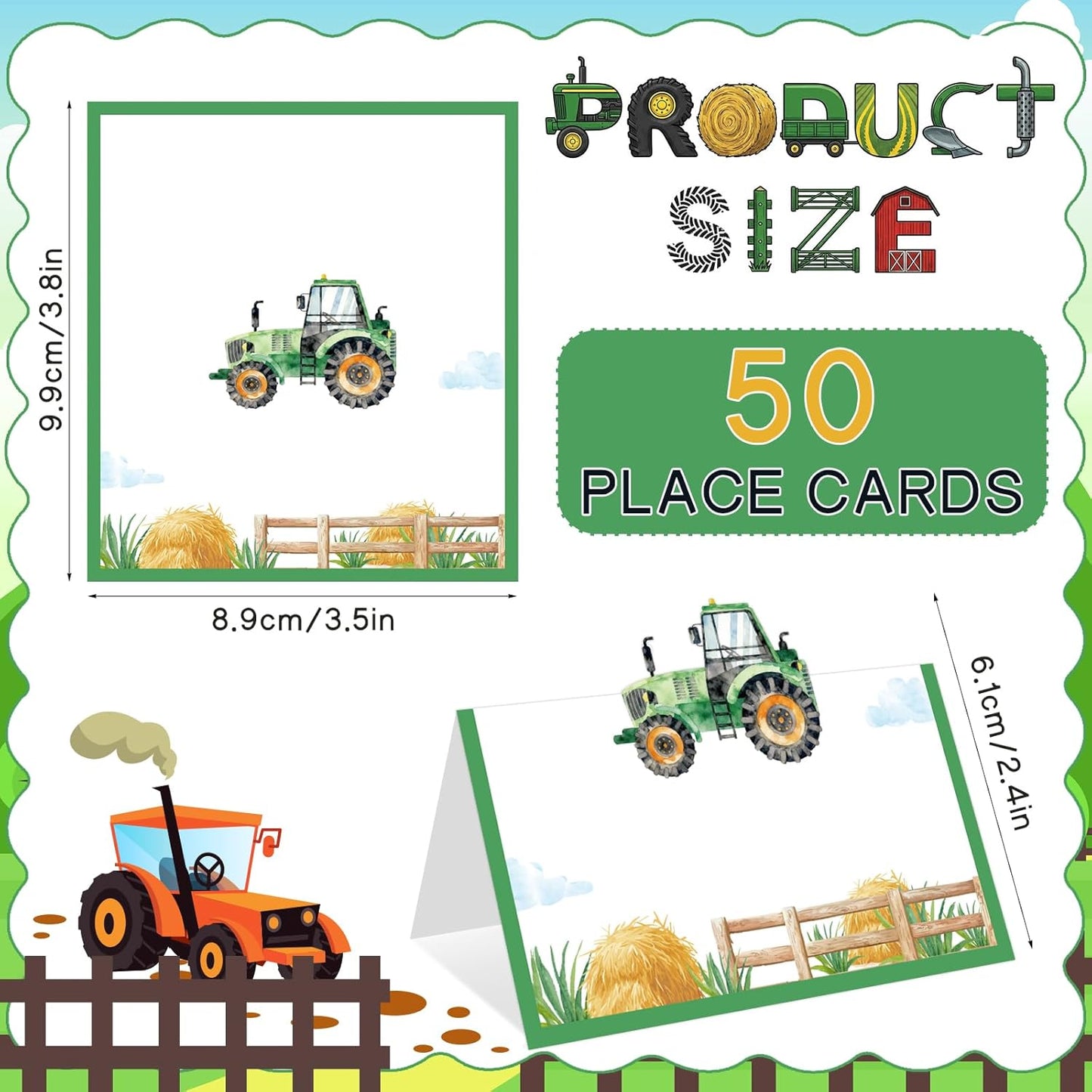 Construction Table Place Cards 50pcs Dump Truck Tent Cards Digger Excavator Food Labels Car Blank Name Card for Birthday Baby Shower Construct Theme Party Table Setting Supplies