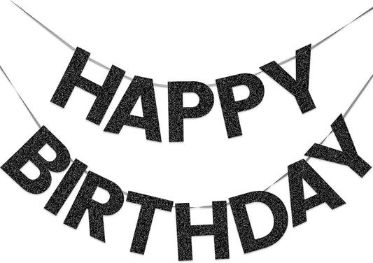 Happy Birthday Banner - 9ft Pre-Strung Happy Birthday Sign for Women, Men, Girls, Boys - No DIY Birthday Decorations & Party Supplies(Macaron)