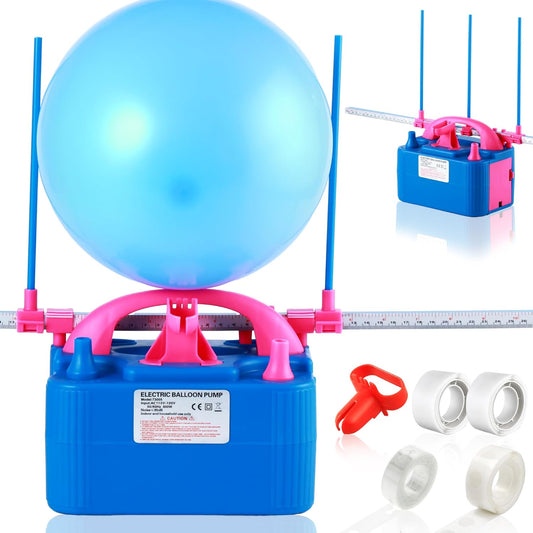 Balloon Pump Electric, Electric Air Pump Replace Manual Balloon Hand Pump, US Standard Plug Balloon Inflator Pump Electric with Dual Nozzles for Balloon Arch, Balloon Stand, Party Decorations