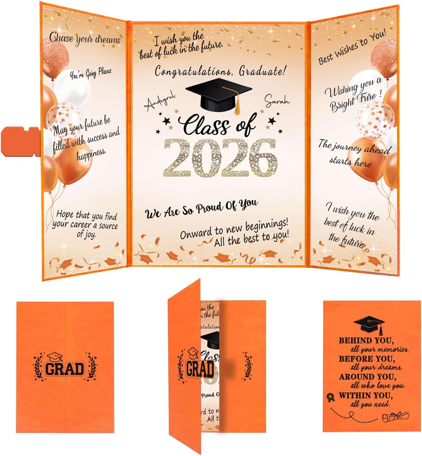 QIYANPAX Graduation Guest Book 2026, Blue and Gold Graduation Decorations Class of 2026, Graduation Signature Book, Congrats Grad Guest Book Alternative, Unique Graduation Gifts