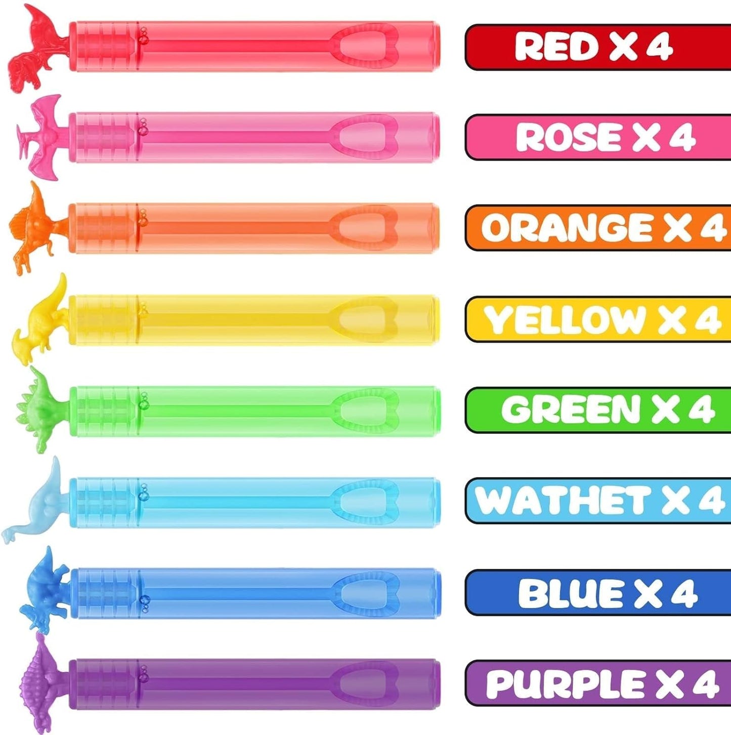 32 Pack Bubble for Kids Party Favors, 8 Style Mini Bubble Wands with Gift Box, Dinosaur Toys Bulk for Carnival Prizes Goodie Bag Stuffers Supplies, Birthday Bath Time Bubbles Blower Toy for Girl Boy