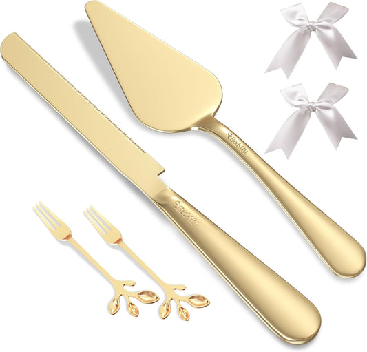 Cake Cutting Set for Wedding Cake Knife and Server Set, Cake Cutter and Pie Spatula, Cake Server and Knife Set of 2