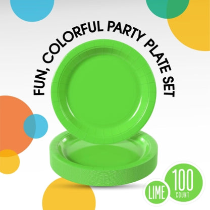 Party Solids Black Plastic Plates For Party 10" Black Disposable Plates For Party Supplies 100 Pcs Plastic Dinnerware Sets Heavy Duty 350 GSM Disposable Dinnerware Set