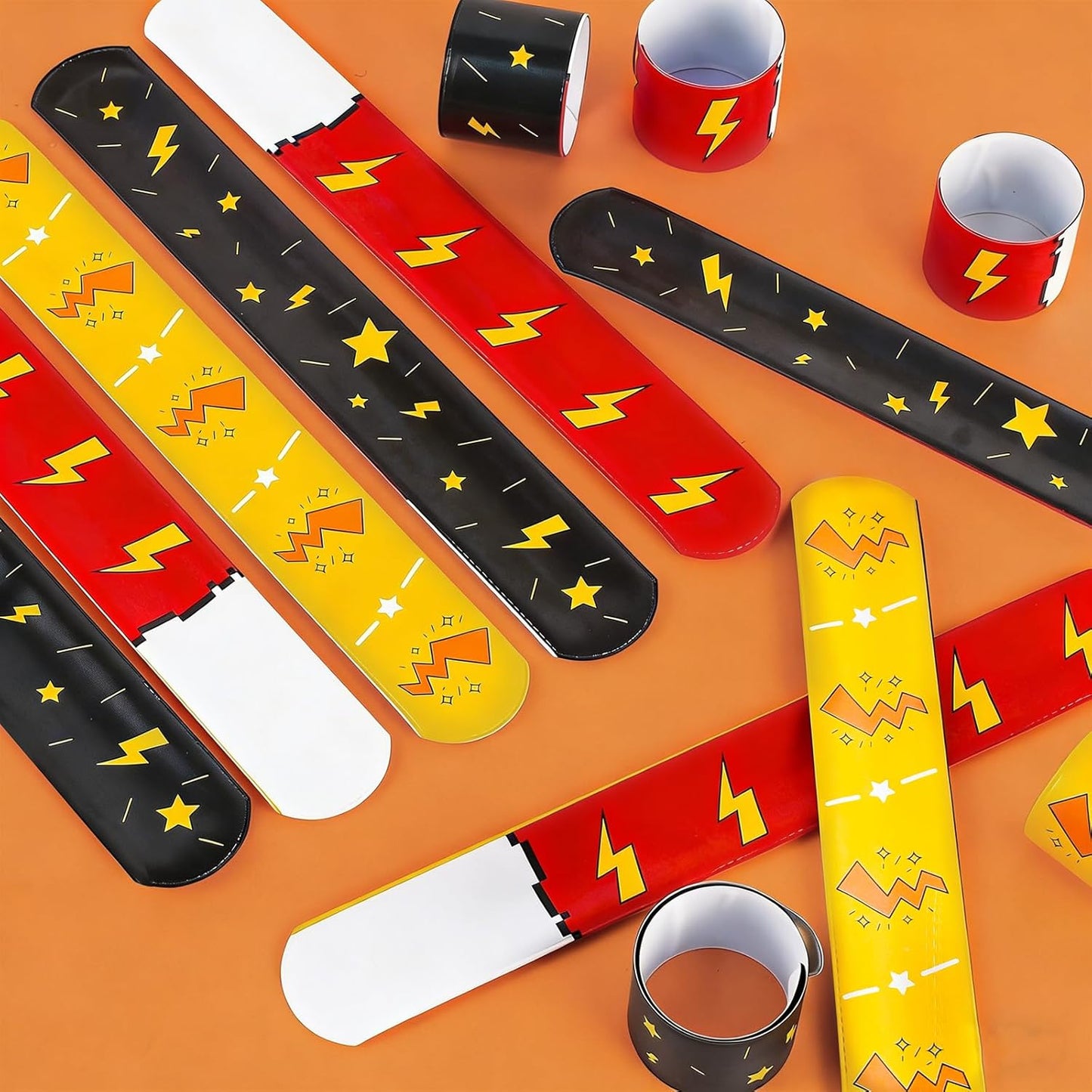 Cartoon Animation Slap Wristband, 24 Pack - Birthday Party Supplies, Cartoon Theme Bracelets Goodie Bag Fillers for Birthday & Theme Parties
