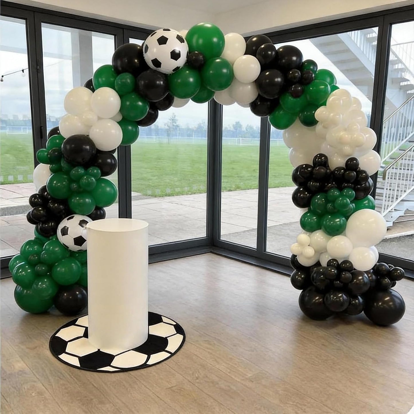 Black White Bow Balloons, 50 Pcs Pearl White Dot Printed Balloons with Black Bow and Cream Heart foil Balloon for Alternative Birthday Party Baby Shower Wedding Bachelorette Party Decorations