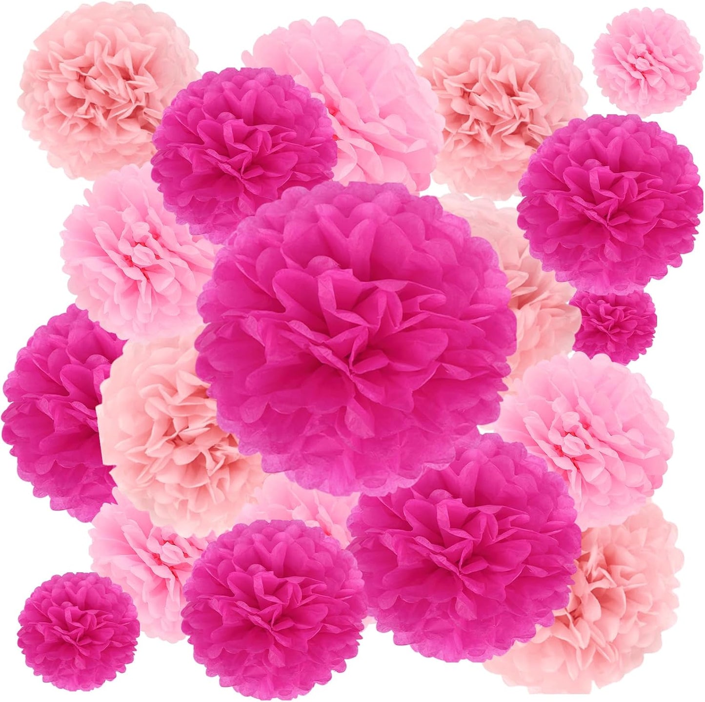 BestoFun 16 PCS Sage Green Party Decorations Tissue Paper Flowers Christmas Party Decors Hanging Pom Poms Decorations for Xmas New Year Winter Holiday Decorations