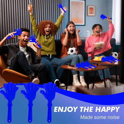 8 Pcs Hand Clappers Noisemakers 7.5 Inch Clappers Noisemakers Plastic Hand Clappers for Birthdays Game Football Sporting Events Cheers Supplies Dance Basketball Football Noisemakers(Blue)