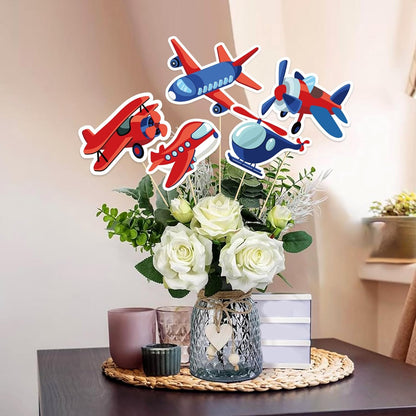 Beautiful Butterfly Centerpiece Sticks - Floral Baby Shower or Birthday Table Toppers - Butterfly Themed Gender Reveal Bridal Shower Party Decoration- Set of 15