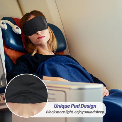 Aneco 50 Pieces Blindfold Eye Mask Shade Cover with Nose Pad and Adjustable Strap for Travel Sleep or Party Supplies