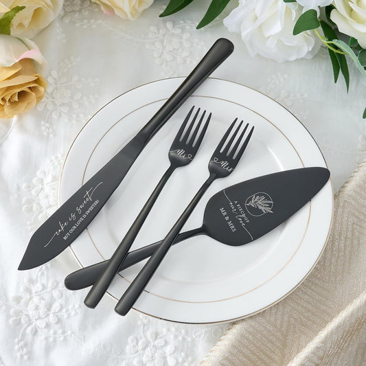 AW BRIDAL Silver Wedding Cake Knife And Server Set, Vintage Cake Cutting Set for Wedding, Personalized Cake Cutter Wedding Gift Bridal Shower Gift Anniversary Engagement Gift For Couple