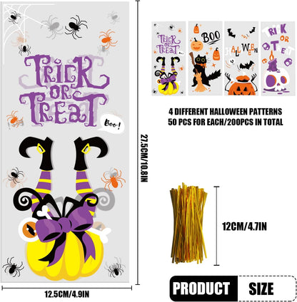 CCINEE 150 Pcs Cellophane Treat Bags, 5 X 11 Inches Gold Star Print Clear Gift Wrap Candy Bags Goodie Bags with Twist Ties for Wedding, Birthday Party Favors, Bakery, and Gift Packaging