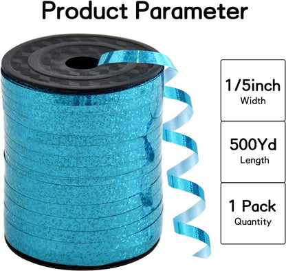 BEISHIDA 500 Yards Red Ribbon Crimped Curling, Balloon String Shiny Metallic Roll for Gift Wrapping Ribbon for Birthday Valentines Day Wedding Mother's Day Party Decorations