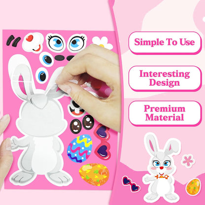 24 Sheets Cupcake Make a Face Sticker Sheets for Kids Todders Activities, Make Your Own Stickers for Kids Birthday Party Favor Supplies Craft