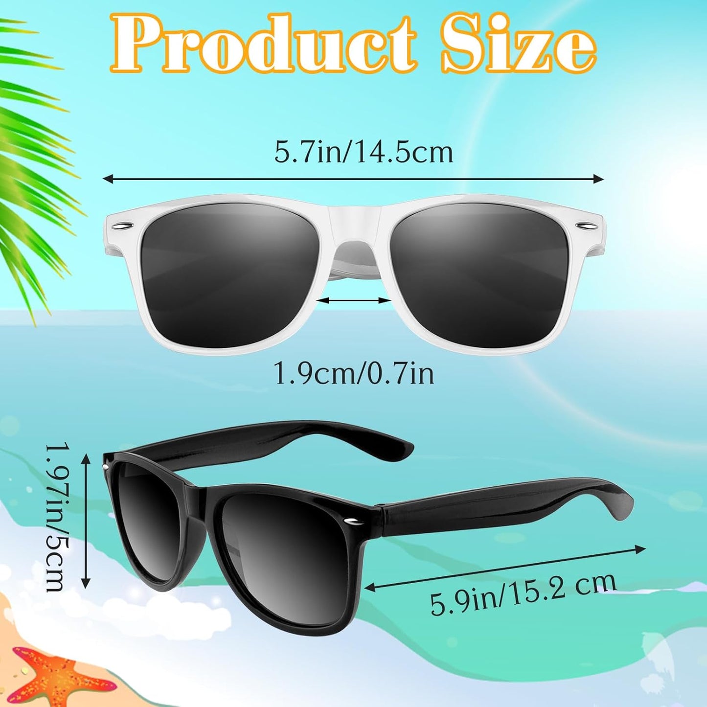 ASTARON Sunglasses Bulk, 6/12/24/48 Pack Sunglasses Party Favors for Summer Beach Pool Birthday Wedding Party Supplies