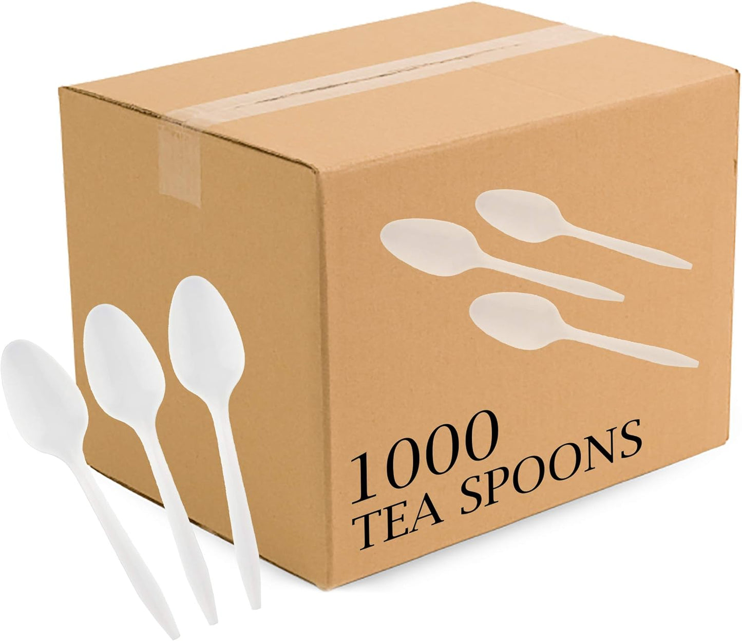 Plasticpro Cutlery Plastic Combo Sets Medium Weight Disposable Silverware White (1000 Count)