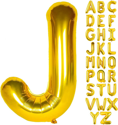 Lovoir 40 Inch Large Gold Letter A Balloons Big Size Jumbo Mylar Foil Helium Balloon for Birthday Party Celebration Decorations Alphabet Gold A