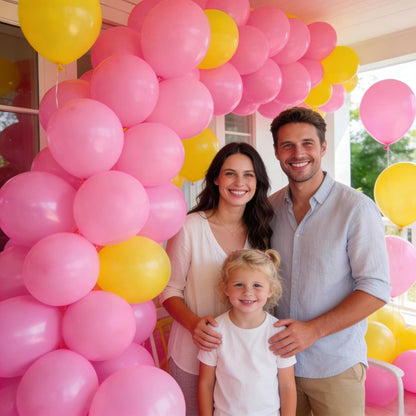 110pcs Black Balloon 12 inch, Black Latex Balloons for Birthday Party Baby Shower Wedding(with 2 Ribbons). - Colors B