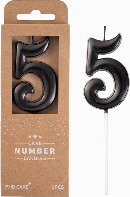 PHD CAKE 2.76 Inch Elegant Gold 1 Number Birthday Candles, Gold Number Candles, Cake Number Candles, Party Celebration