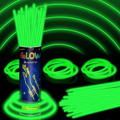 150 Pack 8” Red Glow Sticks Bulk with 150 Connectors Neon Glow In The Dark Party favors Supplies for Holiday Birthday Party Decoration (Red)