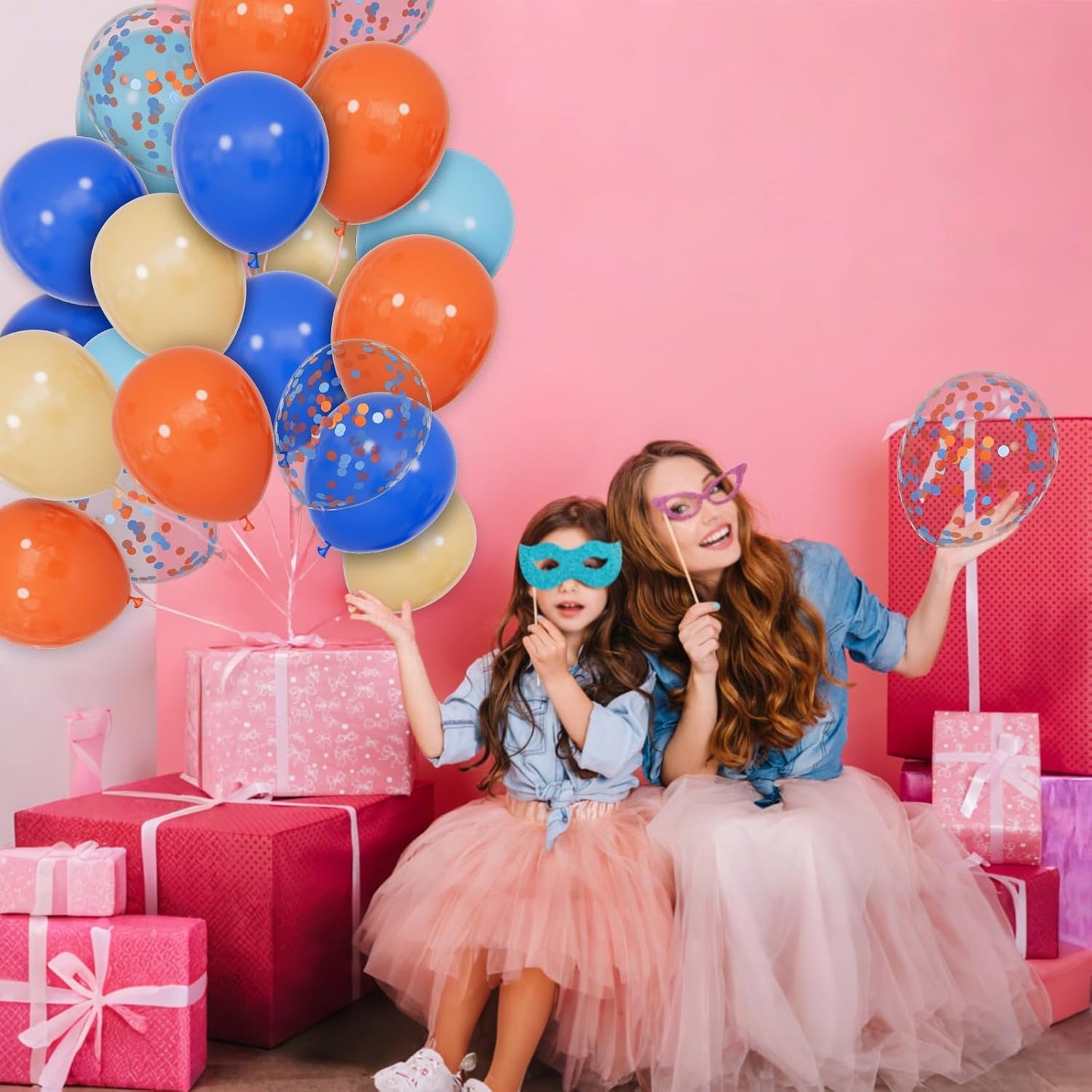 68Pcs Pink and Purple Balloons 12 Inch Metallic Purple Pink Latex Balloon Confetti ballons with Ribbons Party Balloons for Wedding Girls Birthday Baby Shower Decorations.