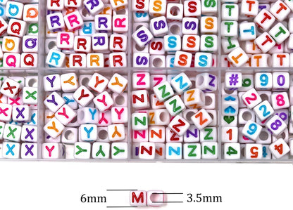 Melius 1450Pcs Acrylic Glow Letter Beads, Alphabetical Glowing in The Dark Beads in 28 Grid Box for Jewelry Making, DIY Bracelets, Necklaces, Key Chains (Glowing, 4x7mm)