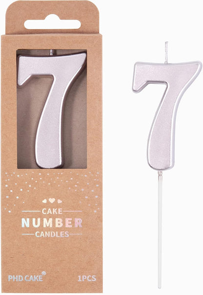PHD CAKE 2.76 Inch Modern Gold 2 Number Birthday Candles, Gold Number Candles, Cake Number Candles, Party Celebration
