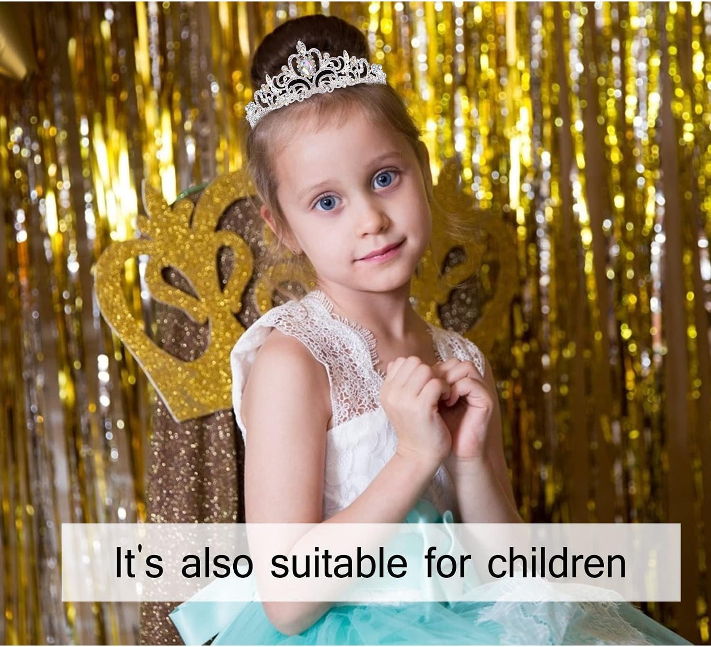 COCIDE Birthday Queen Sash & Rhinestone Tiara Set Gold Happy Birthday Crowns for Women Party Decoration Kit Rhinestone Headband for Women Glitter Crystal Hair Accessories for Cake Topper