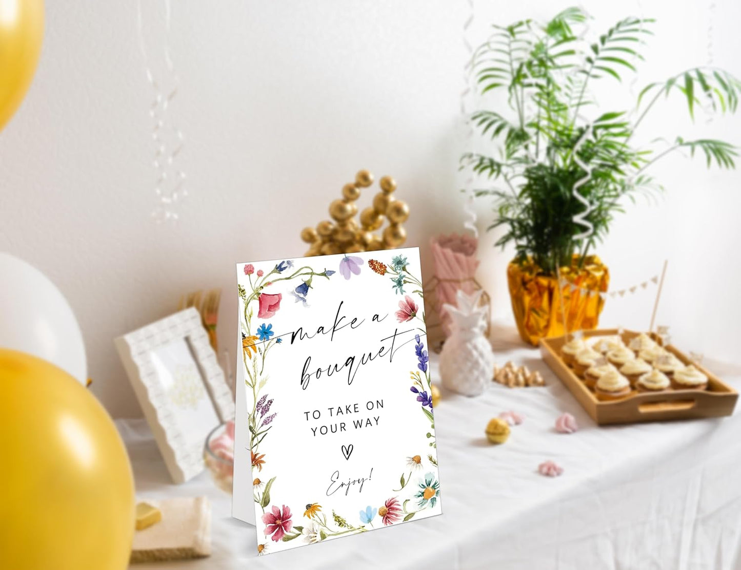 Bible Guest Book Sign, Wedding Signs for Ceremony and Reception, Floral Bridal Shower Decoration, Wedding Signage with Bracket, Bridal Shower Decor, Supplies For Engagement and Anniversary Parties, 13
