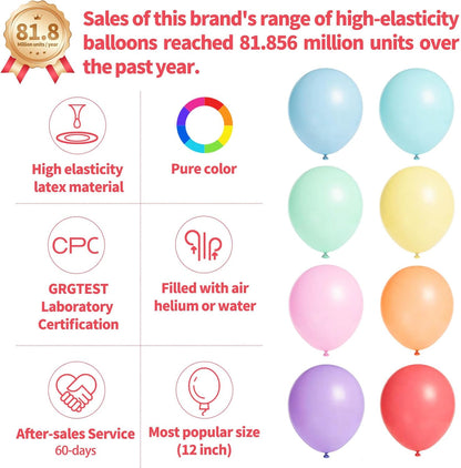110pcs Black Balloon 12 inch, Black Latex Balloons for Birthday Party Baby Shower Wedding(with 2 Ribbons). - Colors B