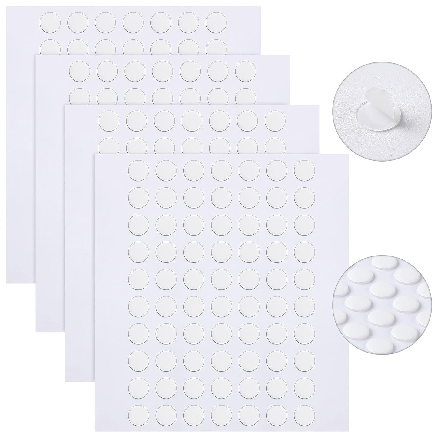 JANYUN 140 Pieces Adhesive Dots,Removable Round Putty Clear Tack No Trace Small Tape Stickers for Wall Hanging Festival Poster Office Party Decoration Picture Crafts
