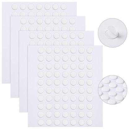 JANYUN 140 Pieces Adhesive Dots,Removable Round Putty Clear Tack No Trace Small Tape Stickers for Wall Hanging Festival Poster Office Party Decoration Picture Crafts