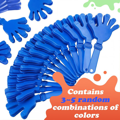 Sratte 80 Pcs 7.5 Inch Hand Clappers Noisemakers Bulk Clappers Noisemakers Party Favors Mini Hand Soundboard Plastic Noise Makers for Sporting Event Fiesta Birthday Reward Cheer Supplies (Multicolor)