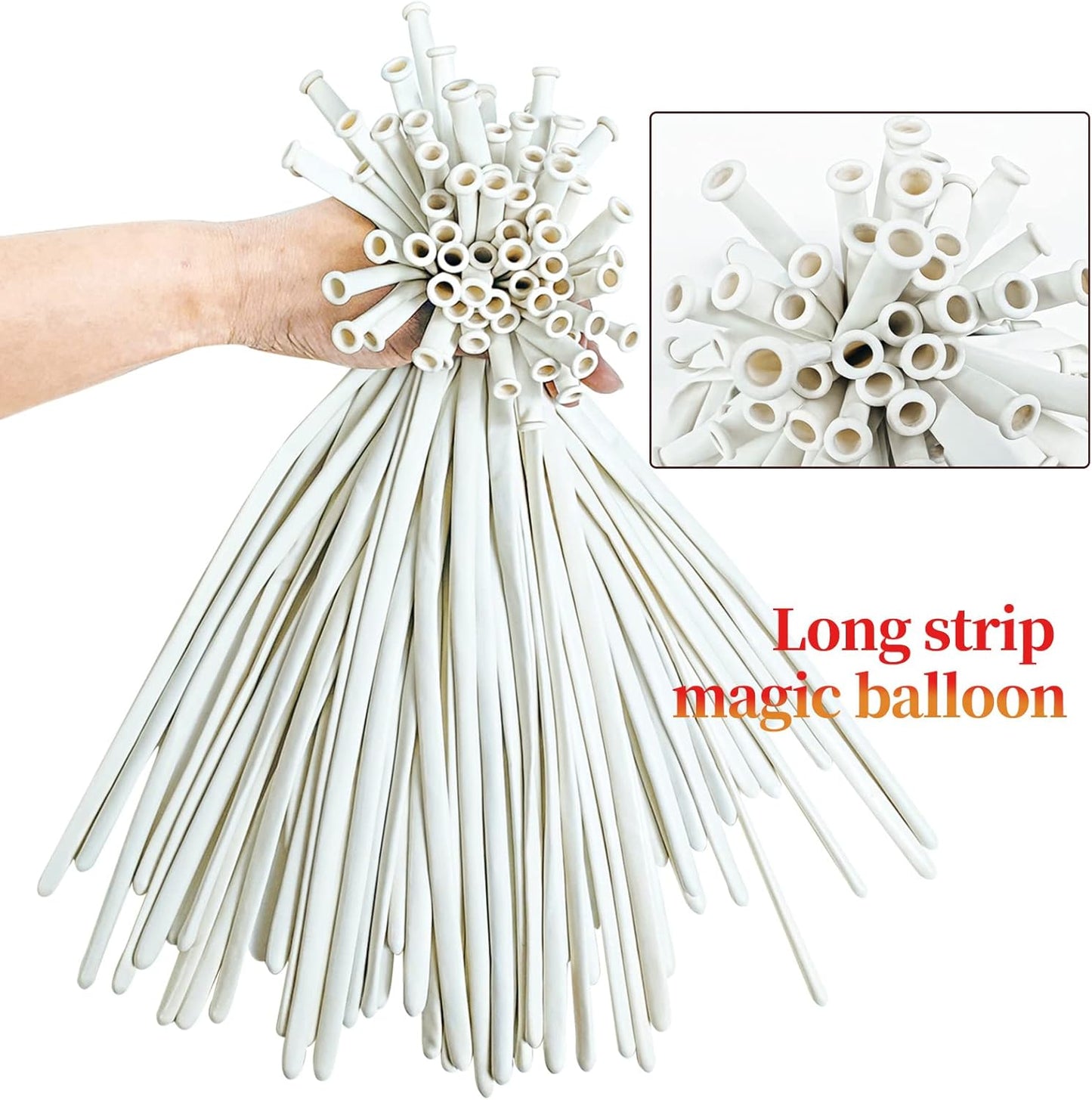 260 Clear Long Balloons for Animals, Thickening Skinny Latex Twisting for Arch Modeling Magic Clown Birthday Wedding Party Decorations 100pcs