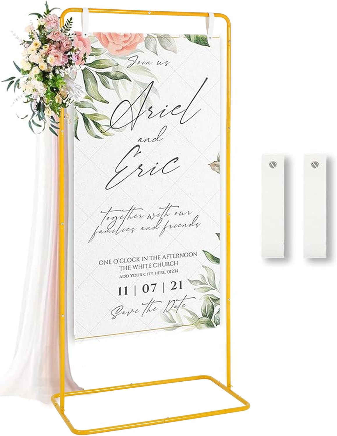 Wedding Welcome Sign Stand, 69" Wedding Sign Holder for Seating Charts ,Welcome to Our Wedding Sign Stand for Event Decor,Welcome Sign Stand for Party to Welcome Guests