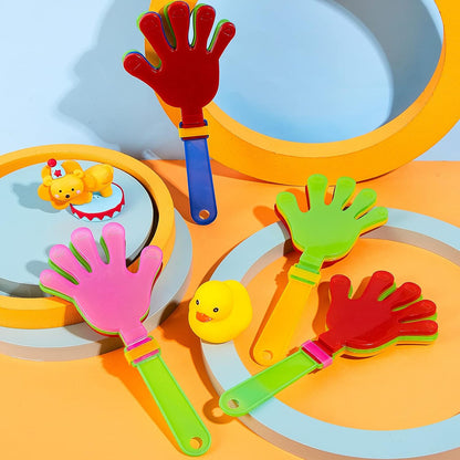Meooeck 300 Pcs Hand Clappers 7.5 Inch Hand Clappers Noisemakers Bulk Noise Makers Party Favors Cheer Noise Makers for Sporting Events Fiesta Birthday Reward Cheers Game Party (Mixed Colors)