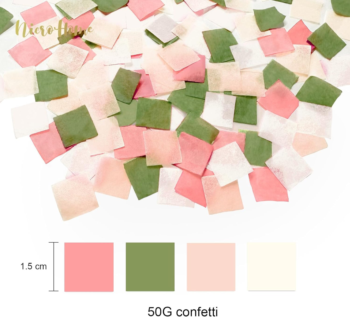 NICROHOME EUR Boho Wedding Decorations, 28PCS Rustic Neutral Creamy White Tissue Paper Pom Poms Tassel, Dots Paper Garland Decor Packages for Baby Shower Birthday Bridal Shower Party Table