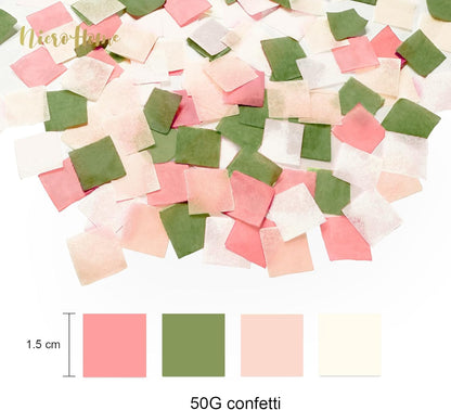 NICROHOME EUR Boho Wedding Decorations, 28PCS Rustic Neutral Creamy White Tissue Paper Pom Poms Tassel, Dots Paper Garland Decor Packages for Baby Shower Birthday Bridal Shower Party Table
