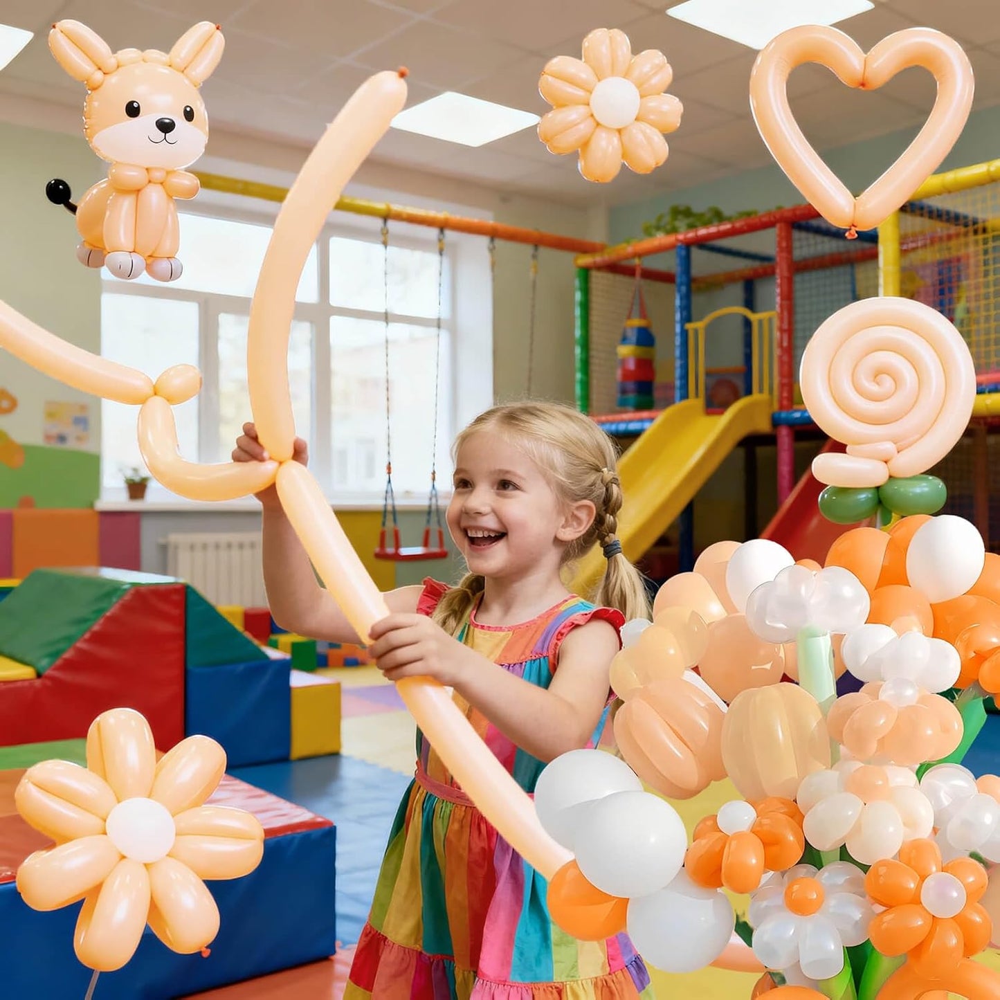 260 Balloons Clear, Thickening Long Balloons for Tying Arch, Twisting Latex Animals Magic Modeling Skinny Birthday Balloon for Kid‘s Party Wedding Decoartion Supply 100pcs