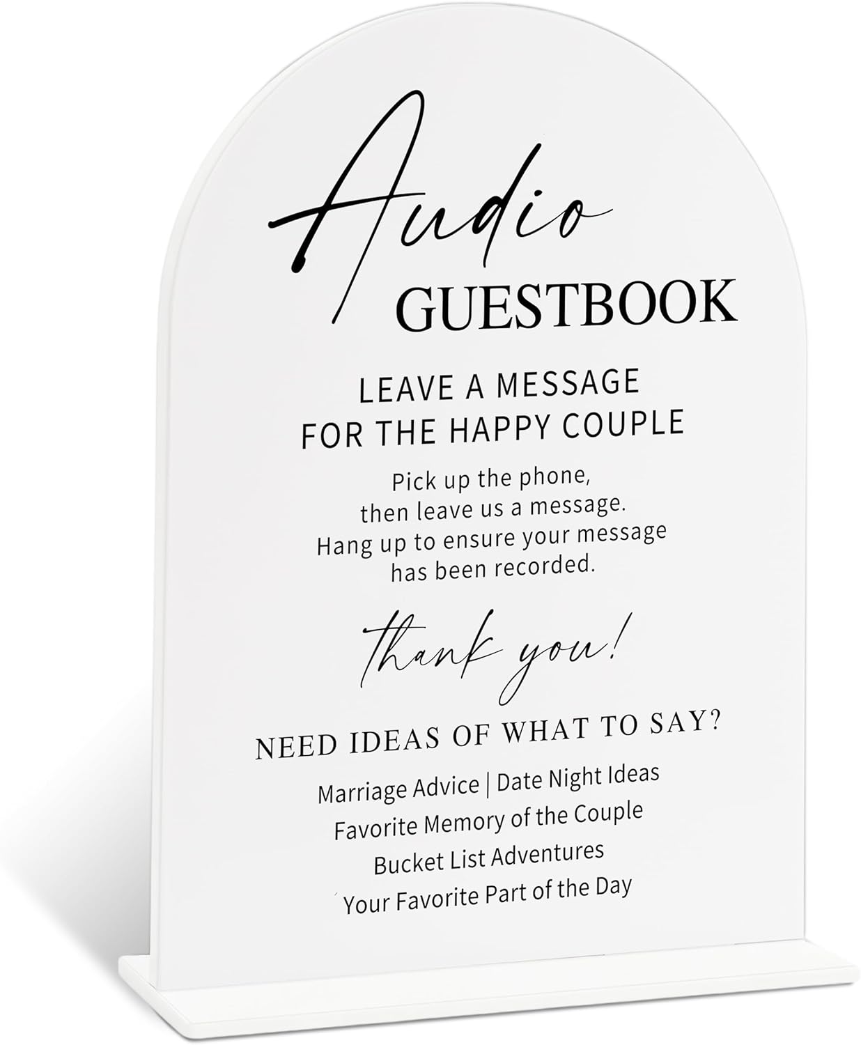 Sign Our Bible Wedding Sign, White Acrylic Wedding Guest Book Sign, Bridal Shower Decor, Elegant Arch Acrylic Table Top Signs for Reception Marriage Engagement Party Decorations
