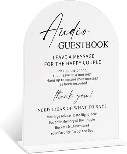 Sign Our Bible Wedding Sign, White Acrylic Wedding Guest Book Sign, Bridal Shower Decor, Elegant Arch Acrylic Table Top Signs for Reception Marriage Engagement Party Decorations